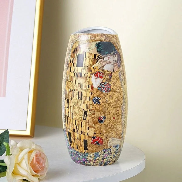 Illustrer Soak solo Gustav Klimt Kiss Ceramic Vase – PAP Art Store