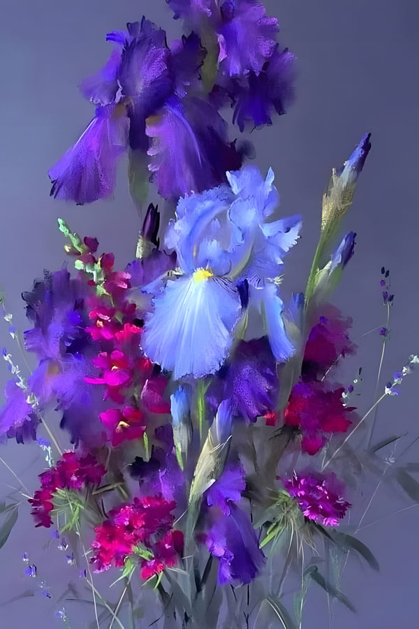 Iris and June flowers