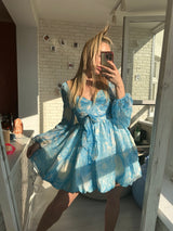 Starry Night Chiffon Short Dress