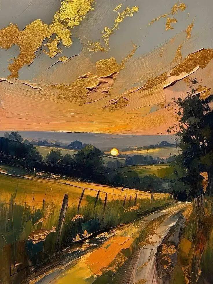 Sunset on the Country Lane