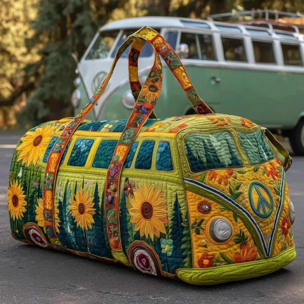 Hippie Van Quilted Duffle Bags