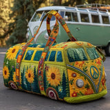 Hippie Van Quilted Duffle Bags