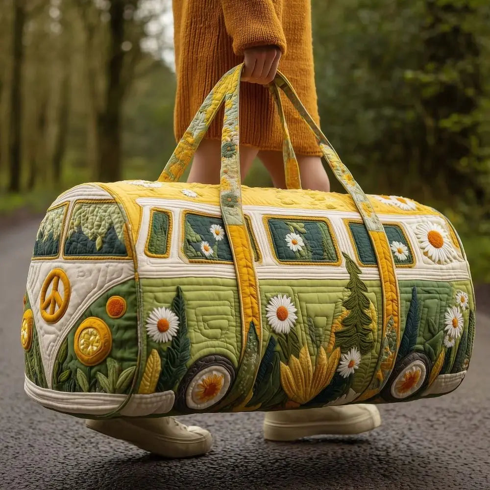 Hippie Van Quilted Duffle Bags