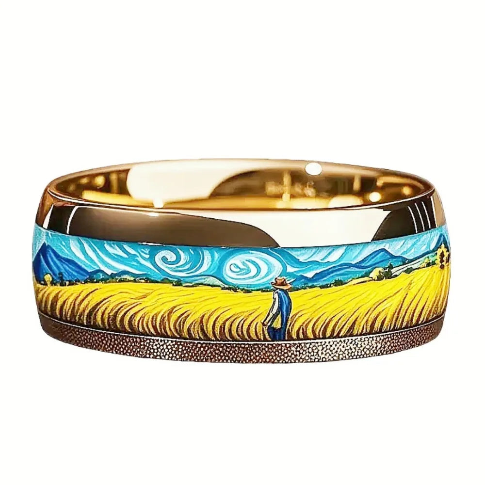 Gogh's Wheat Field Ring
