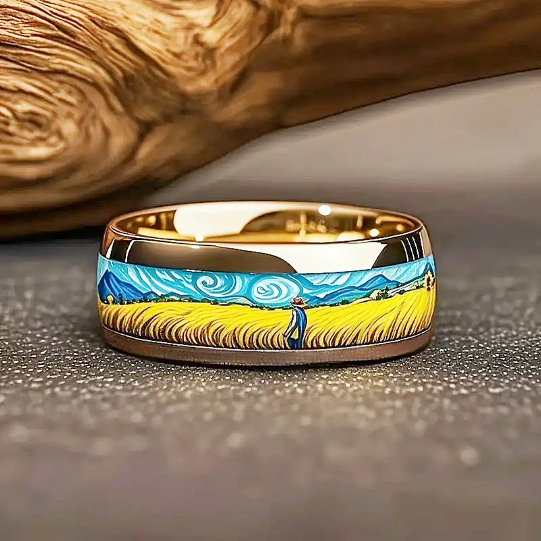 Gogh's Wheat Field Ring