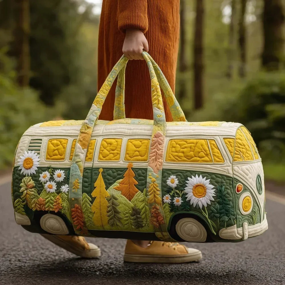 Hippie Van Quilted Duffle Bags