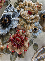 Embroidery Heavy Rhinestone Trench Coat