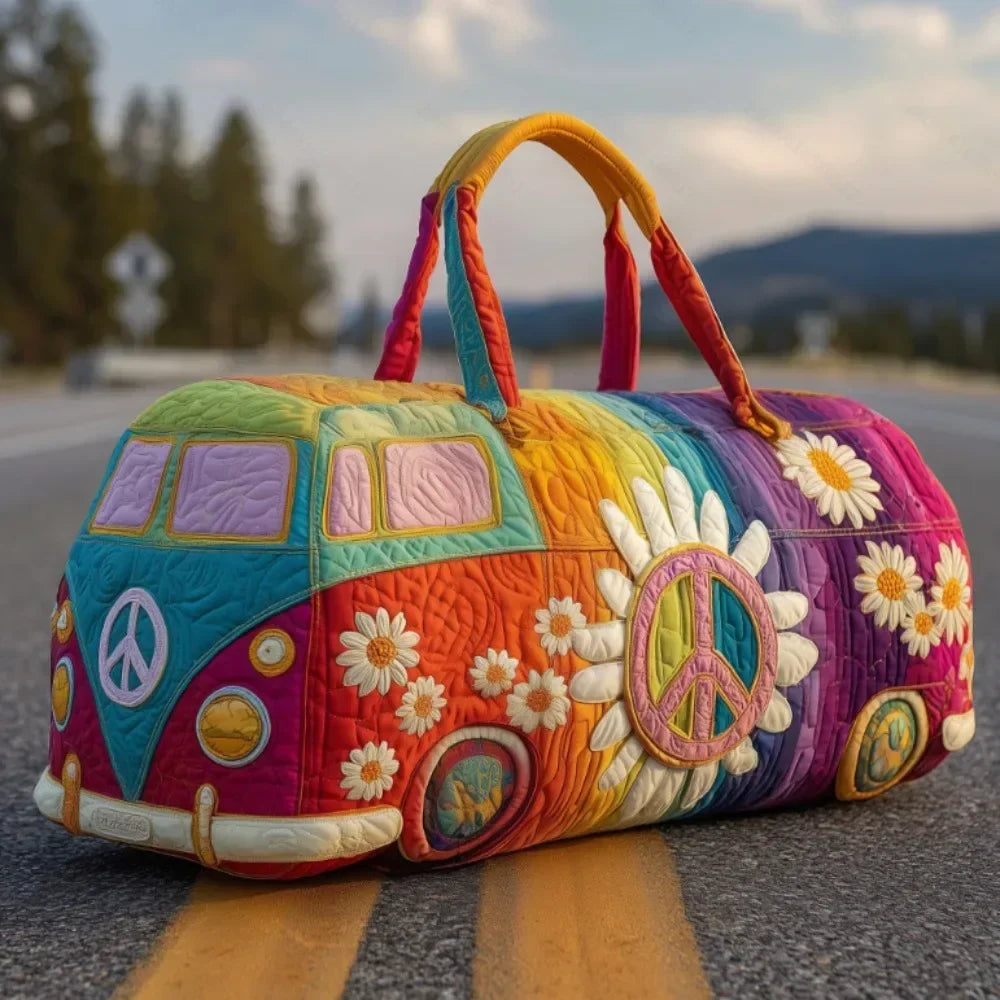 Hippie Van Quilted Duffle Bags