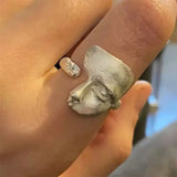 Unique Abstract Face Ring