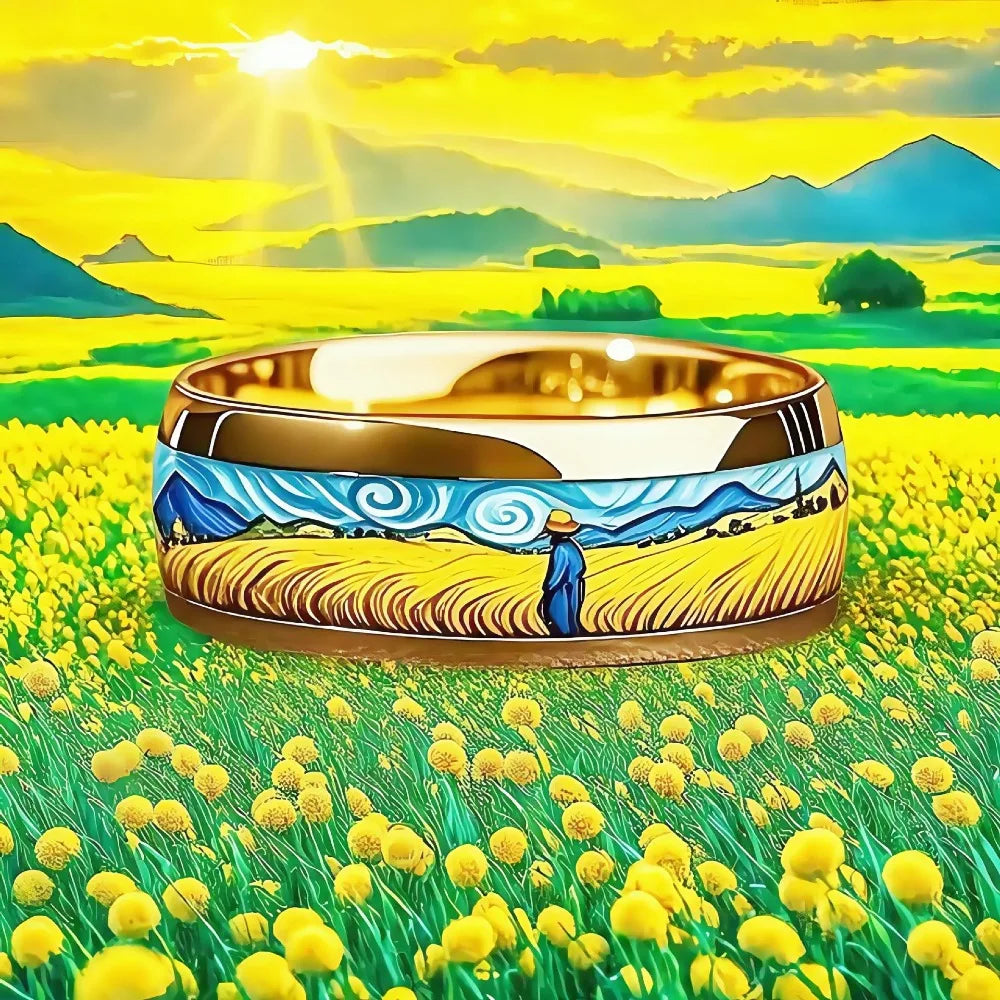 Gogh's Wheat Field Ring