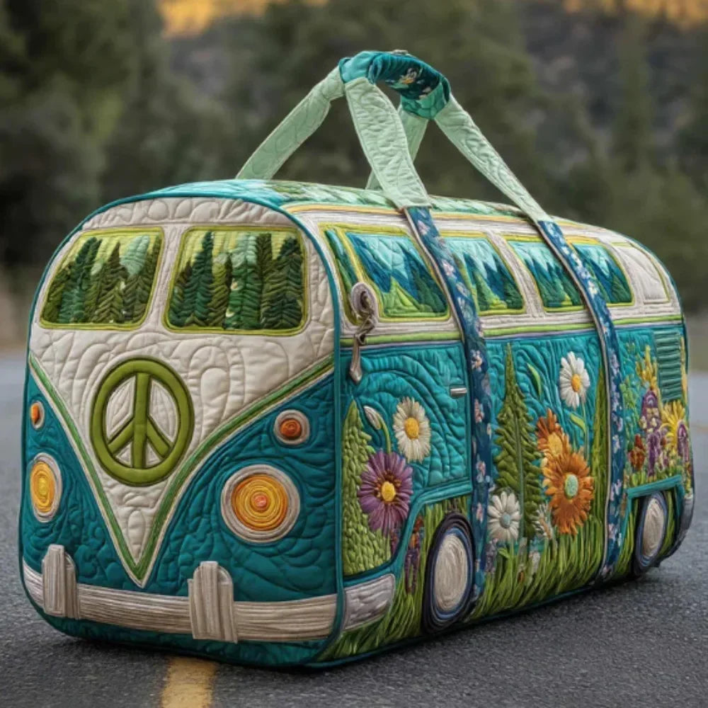 Hippie Van Quilted Duffle Bags