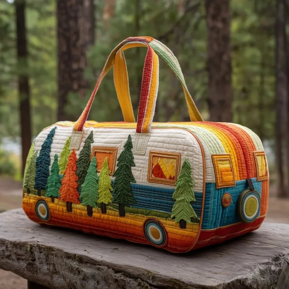 Hippie Van Quilted Duffle Bags