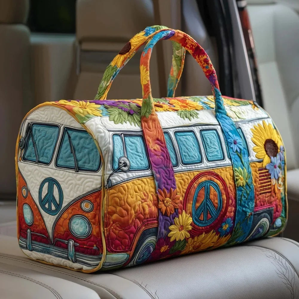 Hippie Van Quilted Duffle Bags