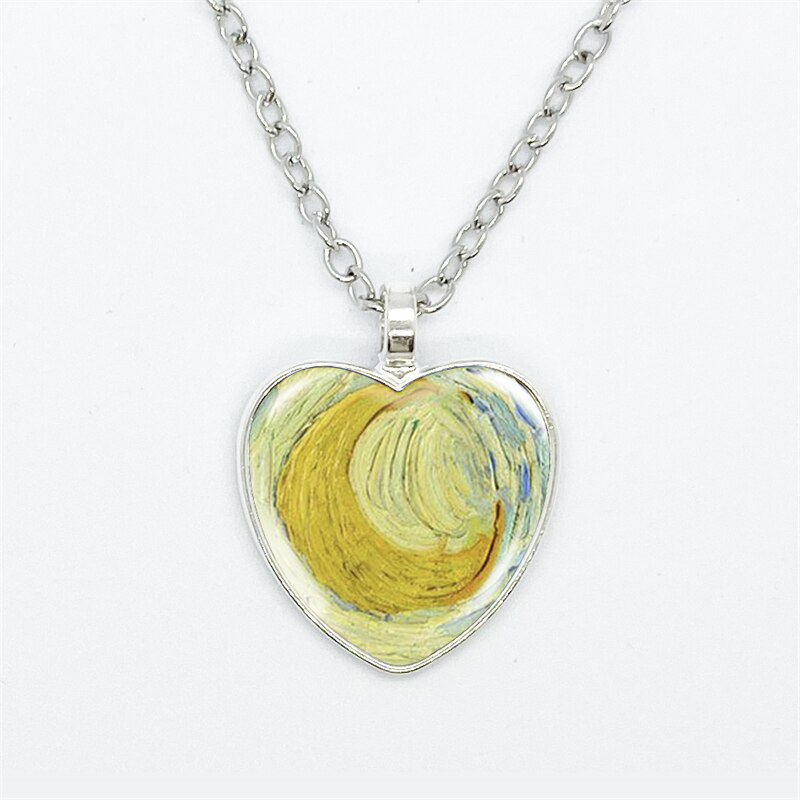 Van Gogh Art Heart Pendant