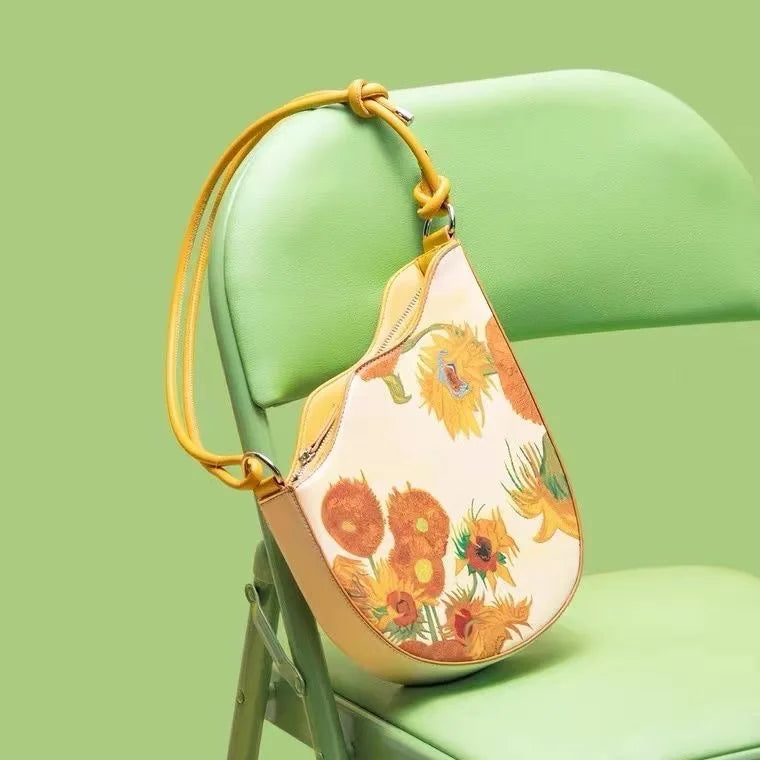 Van Gogh sunflowers Saddle Bag