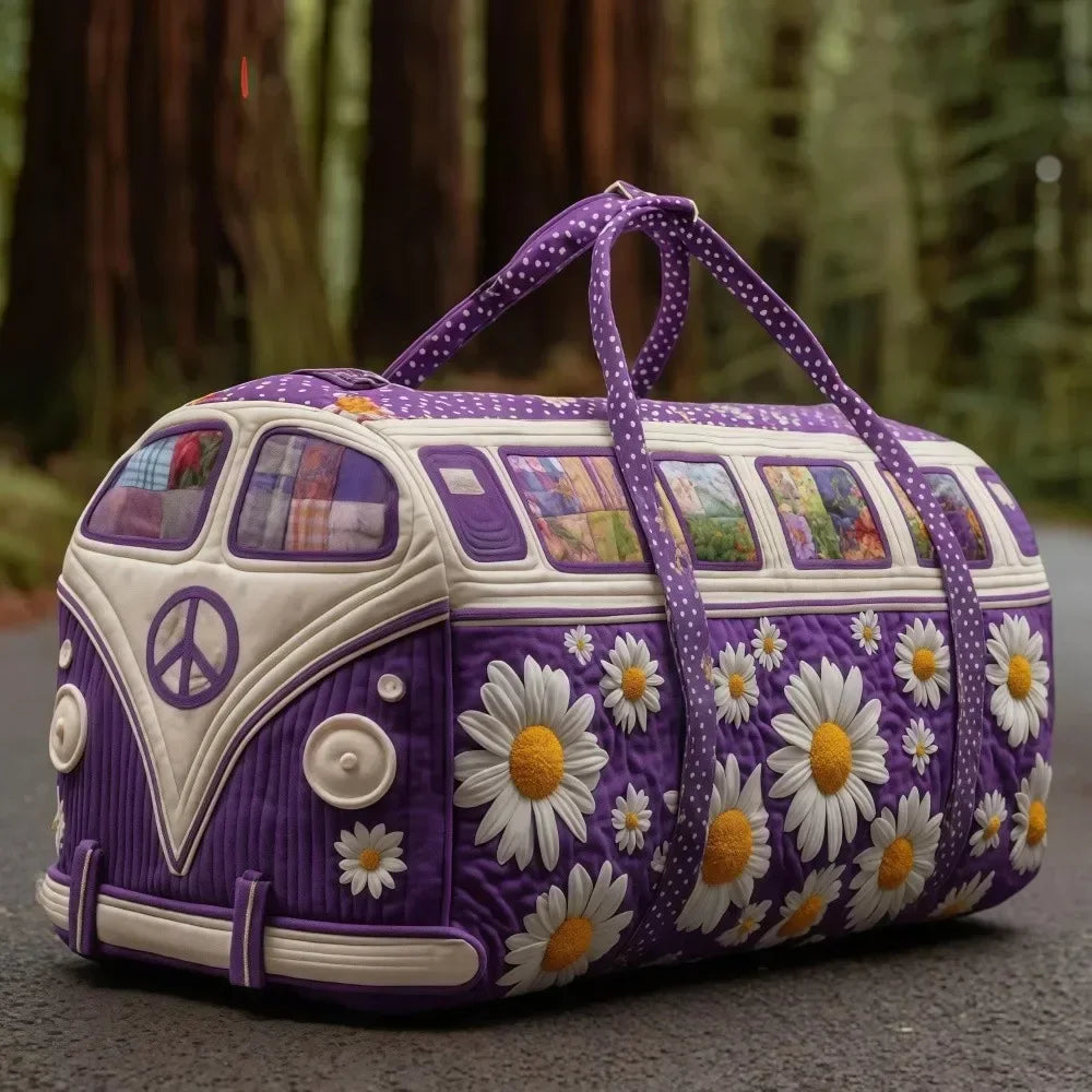 Hippie Van Quilted Duffle Bags