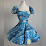 Van Gogh Starry Sky Mini Dress