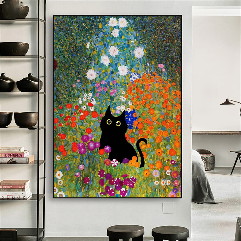 Famous Artwork ft Fun Cat Wall Art