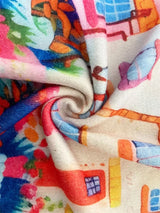 Colorburst Cottages Loose Sweater