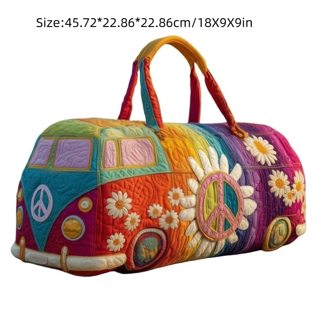 Hippie Van Quilted Duffle Bags