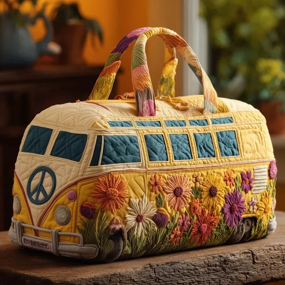 Hippie Van Quilted Duffle Bags