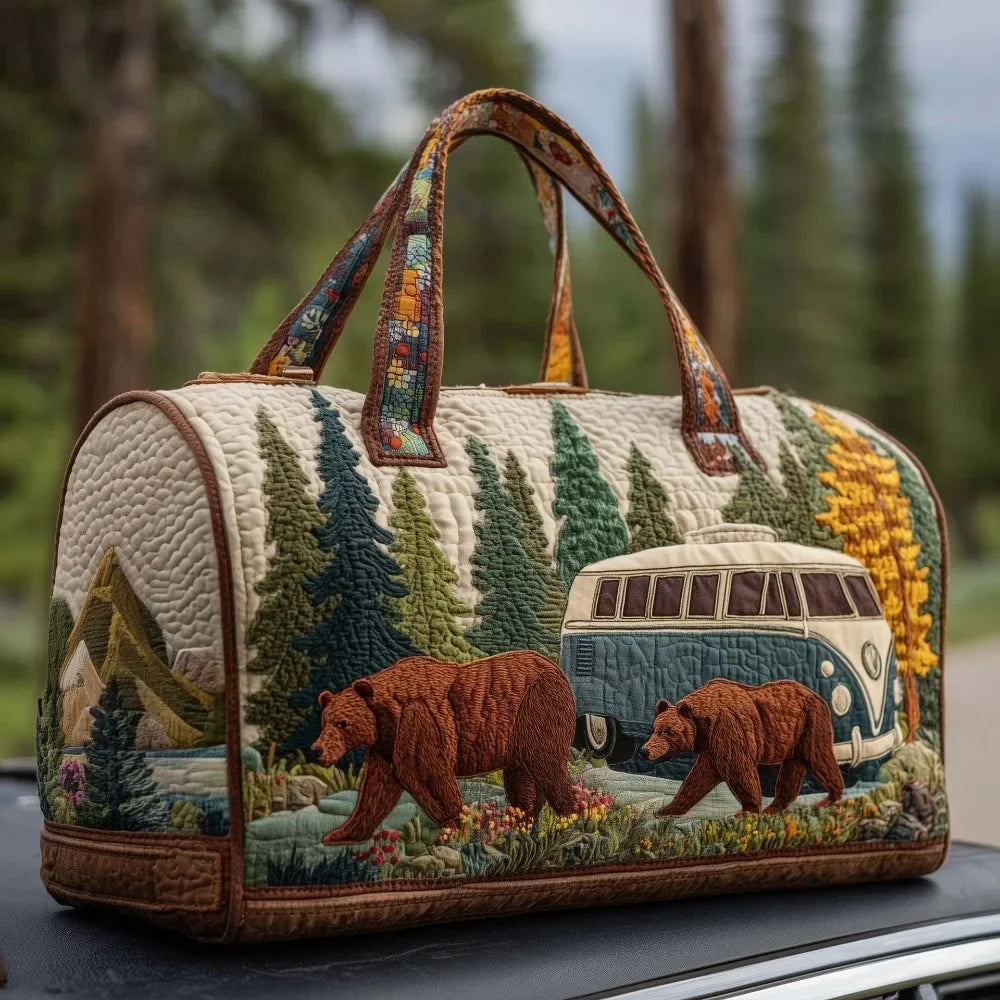 Hippie Van Quilted Duffle Bags