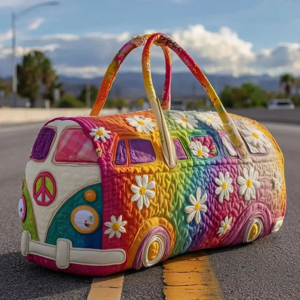Hippie Van Quilted Duffle Bags