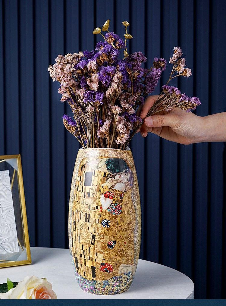 Gustav Klimt Kiss Ceramic Vase
