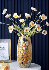 Gustav Klimt Kiss Ceramic Vase