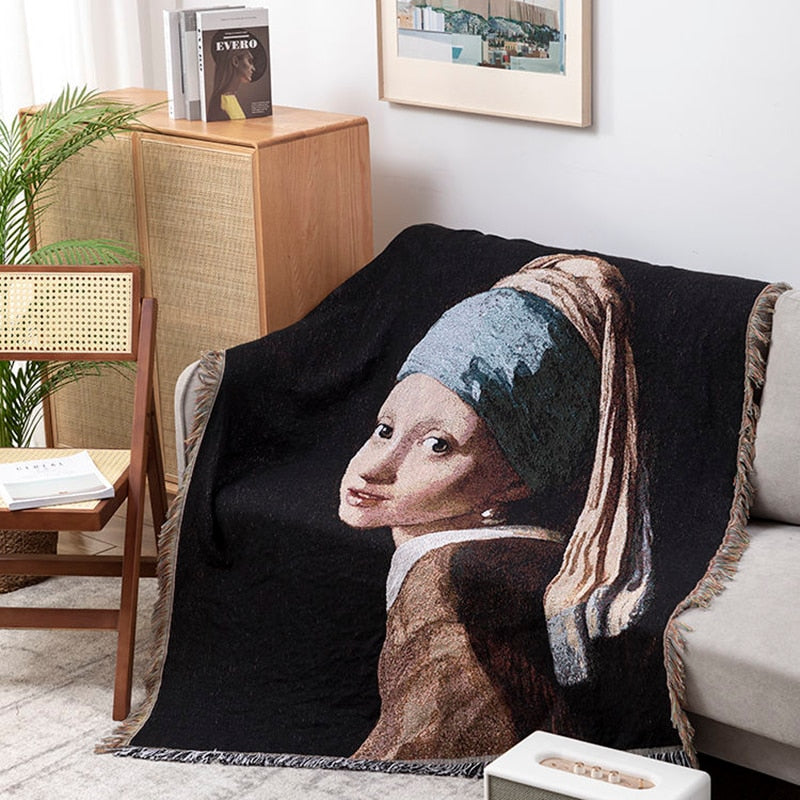 World Famous Artworks Sofa Blanket/tapestry