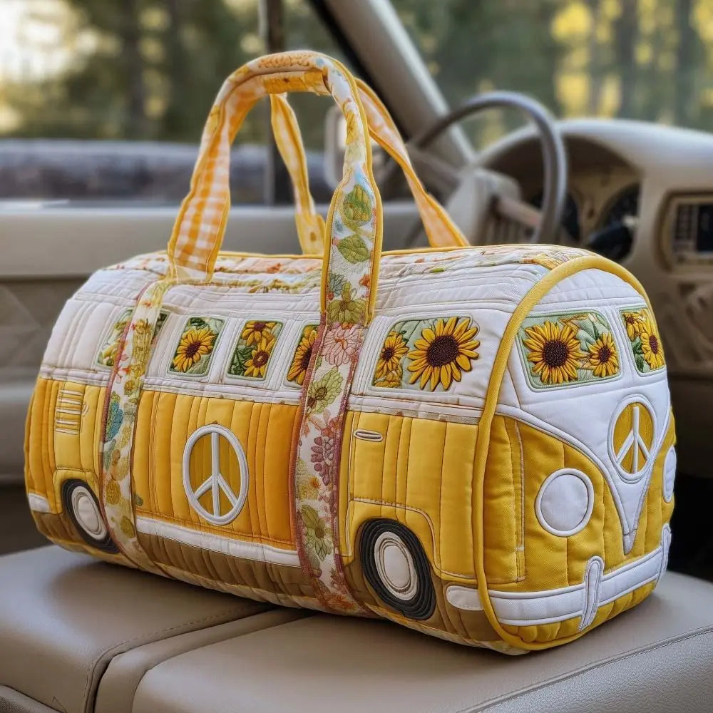 Hippie Van Quilted Duffle Bags