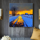 Sunset Over the Frozen Path