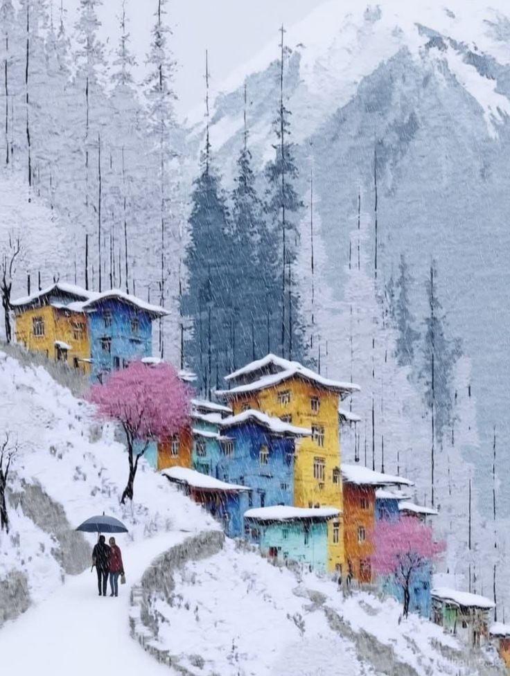 Color on the Snowy Slope