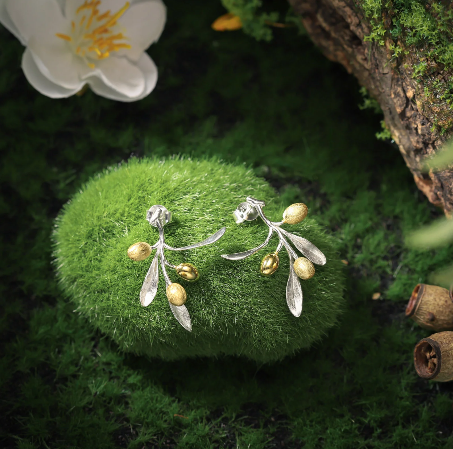 Olive Branch Earrings