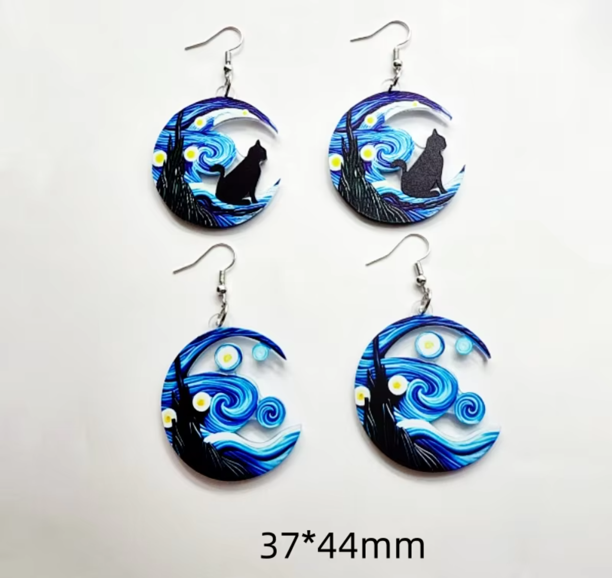 Acrylic Starry Night Earrings