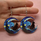 Acrylic Starry Night Earrings
