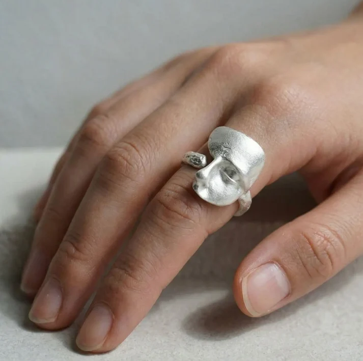 Unique Abstract Face Ring