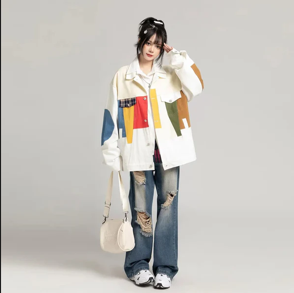 Geometric Abstract Oversized Jacket