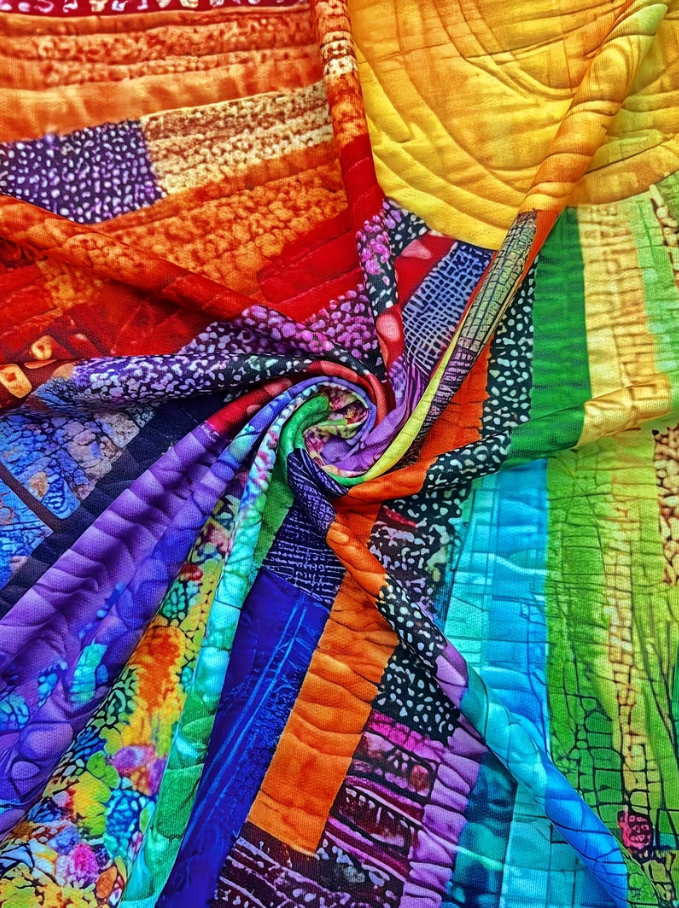 Bohemian Multicolor Patchwork Hoodie
