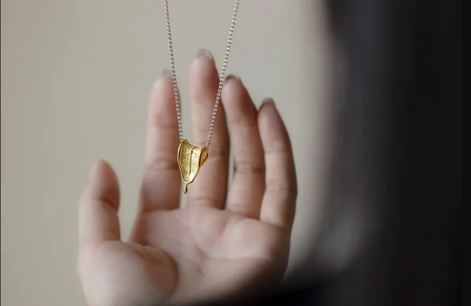 Dali's Melting Clock Necklace