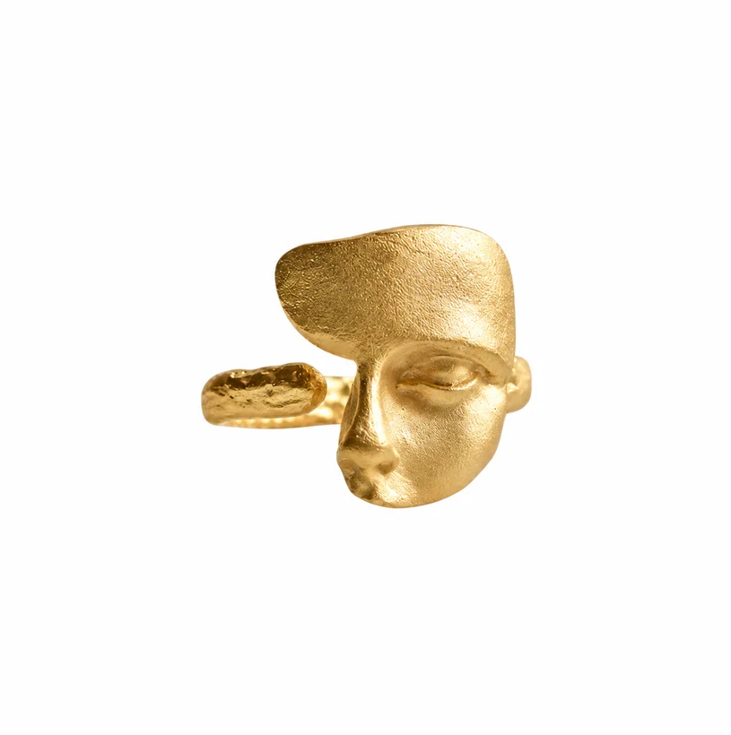 Unique Abstract Face Ring
