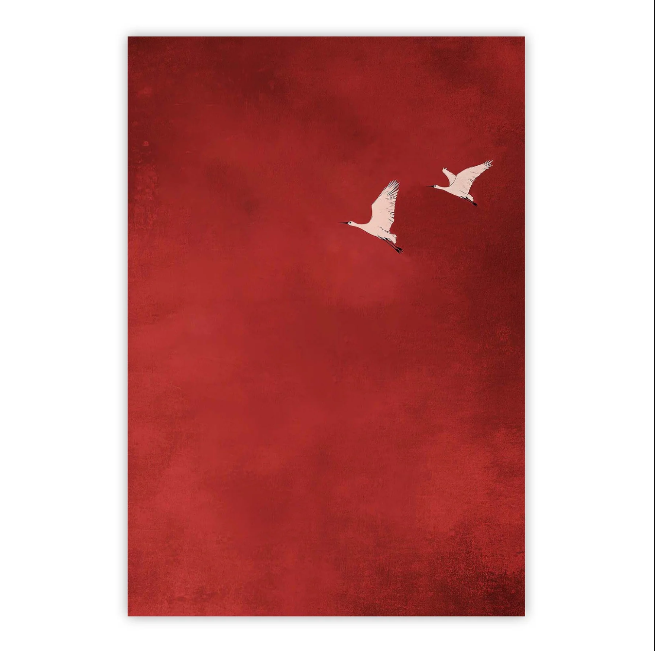 Minimalist Crimson Skydance