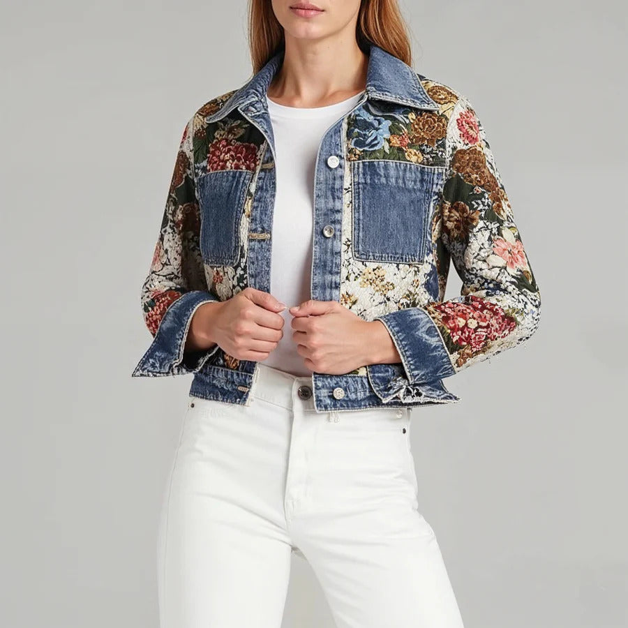 Hayley Floral Denim Jacket