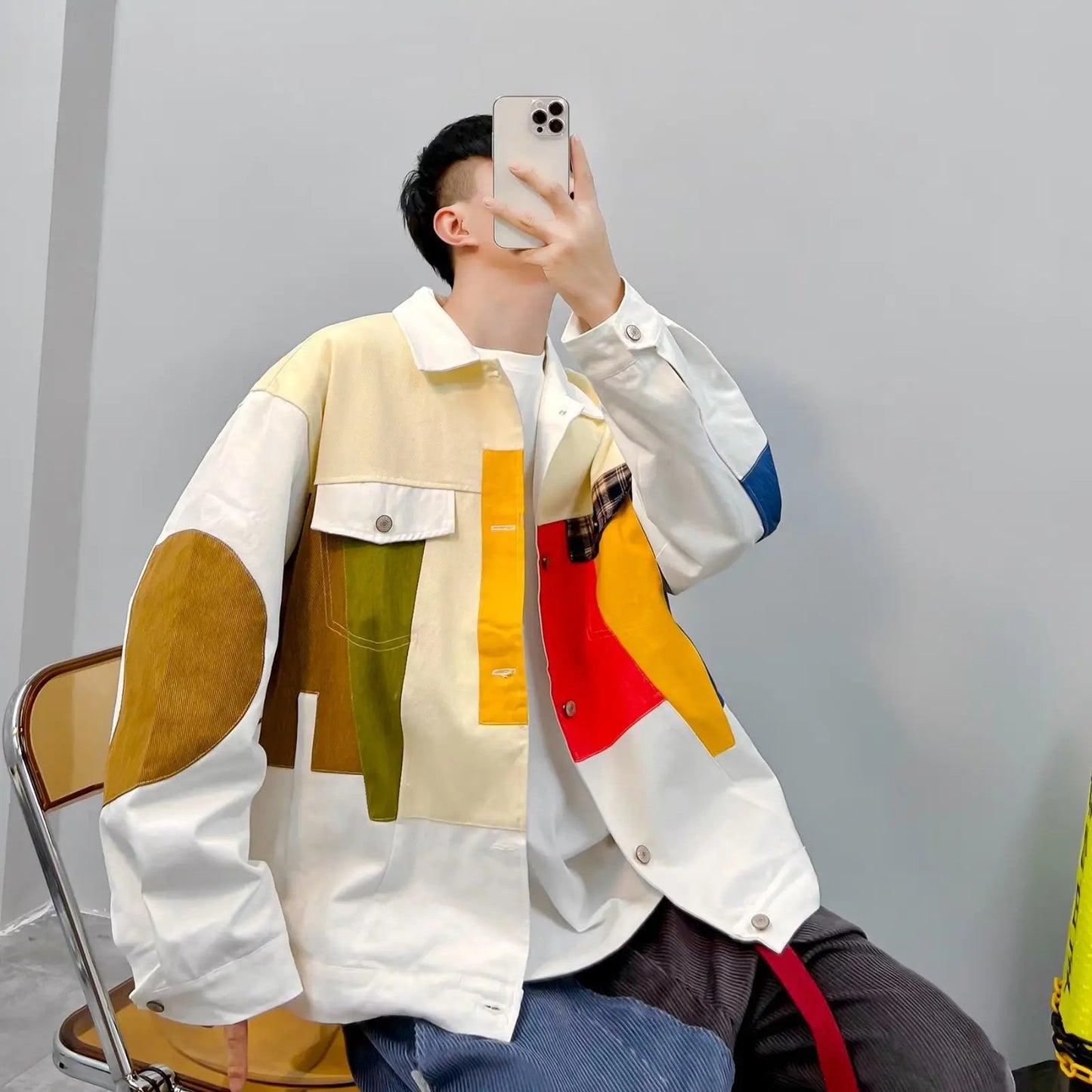 Geometric Abstract Oversized Jacket