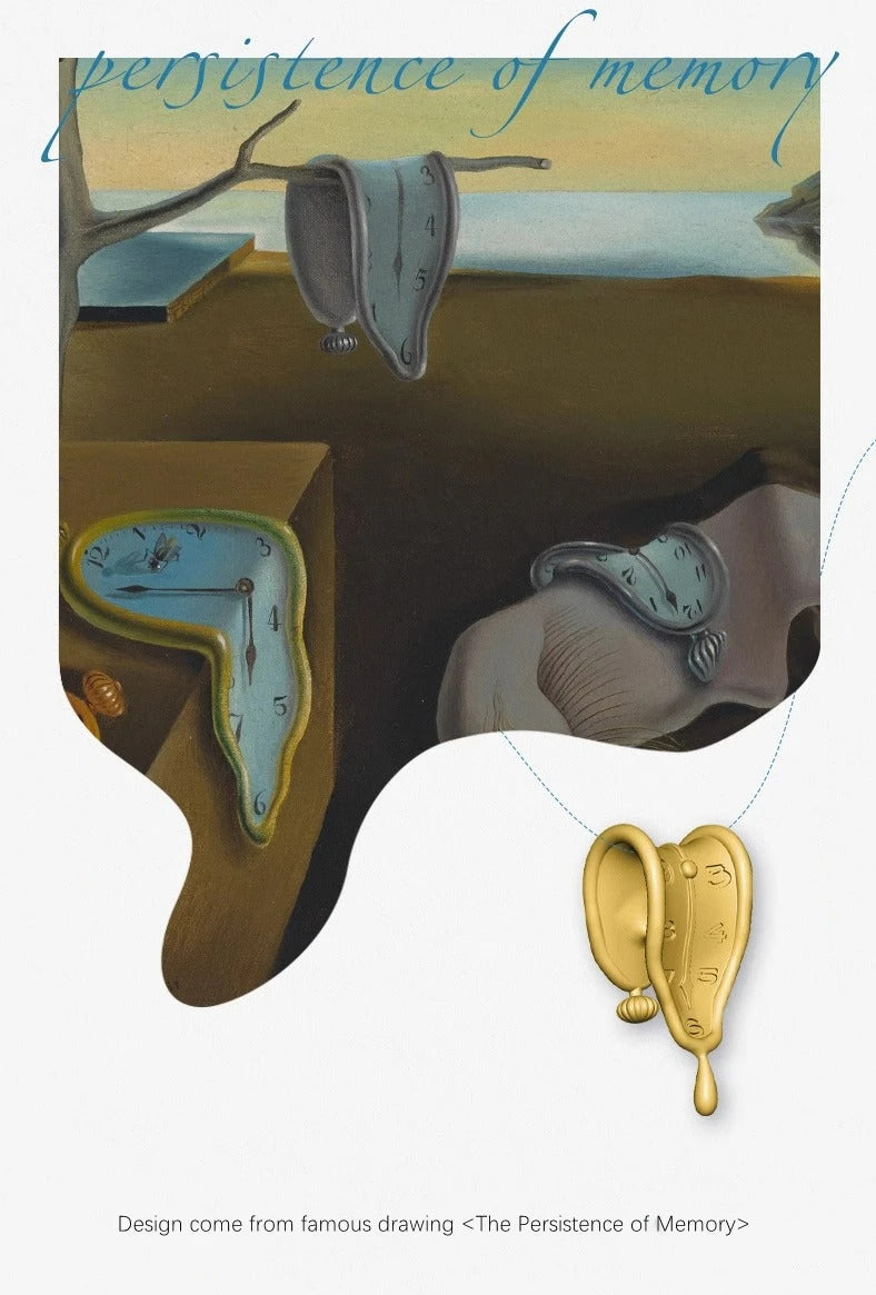 Dali's Melting Clock Necklace