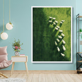 Among the Green – Minimalist Aerial Pasture Print