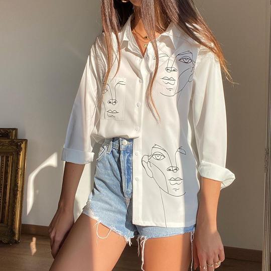 Line Art Faces Shirt - PAP Art Store