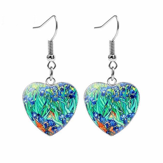 Van Gogh Heart-shaped Earrings - PAP Art Store