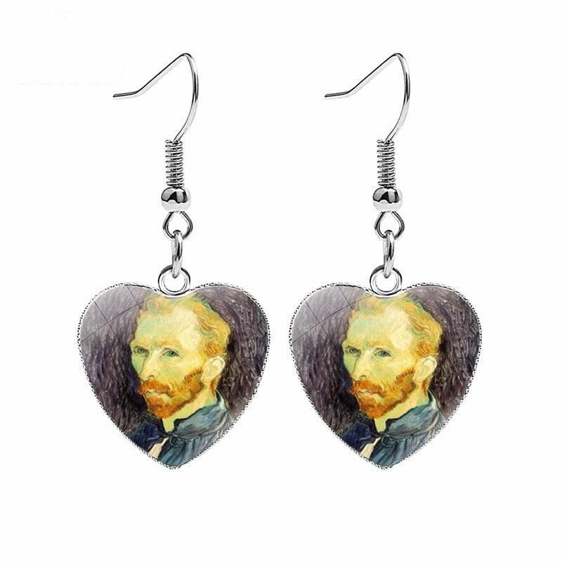 Van Gogh Heart-shaped Earrings - PAP Art Store