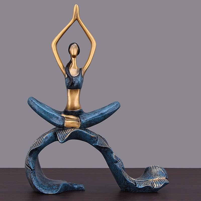 Yoga Asanas Handpainted Sculpture